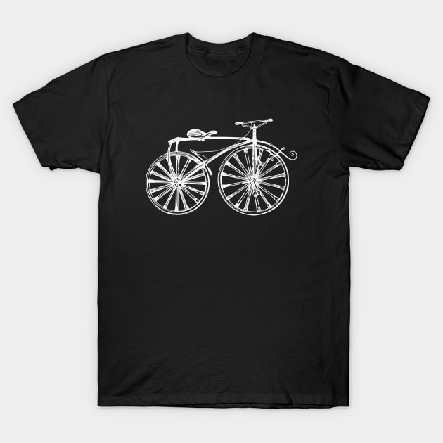 White Vintage Bicycle T-Shirt by Vintage Boutique